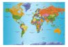 Öntapadós fotótapéta - World Map: Colourful Geography - ajandekpont.hu
