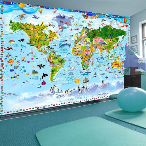 Fotótapéta - World Map for Kids - ajandekpont.hu