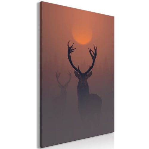 Kép - Deers in the Fog (1 Part) Vertical - ajandekpont.hu