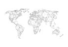 Fotótapéta - Map of the World - white solids - ajandekpont.hu