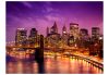 Öntapadós fotótapéta - Manhattan és Brooklyn-híd éjjel - ajandekpont.hu