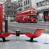 Fotótapéta - Piros busz és telefonfülke Londonban  -  ajandekpont.hu