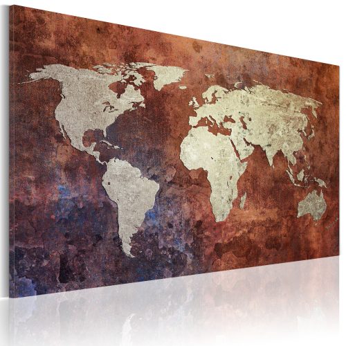Kép - Rusty map of the World - ajandekpont.hu