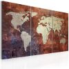 Kép - Rusty map of the World - triptych - ajandekpont.hu