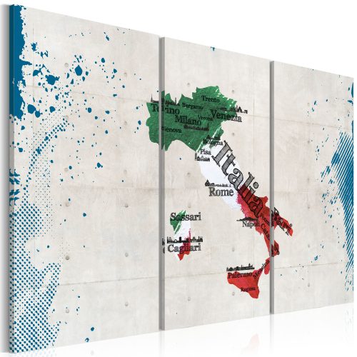 Kép - Térkép Olaszország - triptych - ajandekpont.hu
