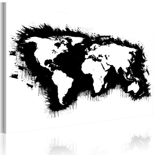 Kép - Monokróm map of the World - ajandekpont.hu