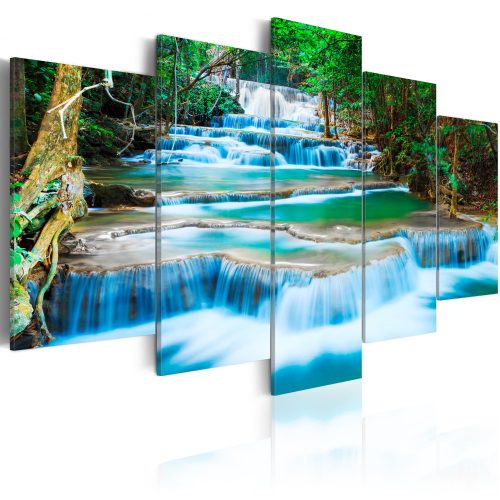Kép - Blue Waterfall in Kanchanaburi, Thailand - ajandekpont.hu