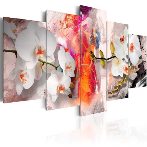 Kép - Colorful background and orchids - ajandekpont.hu