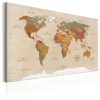 Kép - World Map: Beige Chic - ajandekpont.hu