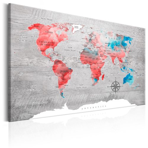 Kép - World Map: Red Roam - ajandekpont.hu