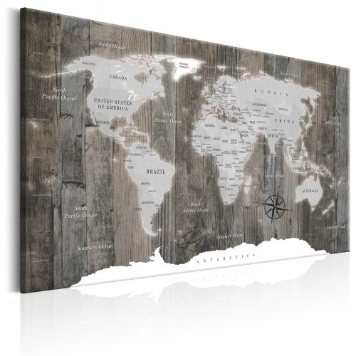 Kép - World Map: Wooden World - ajandekpont.hu