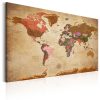 Kép - World Map: Brown Elegance - ajandekpont.hu