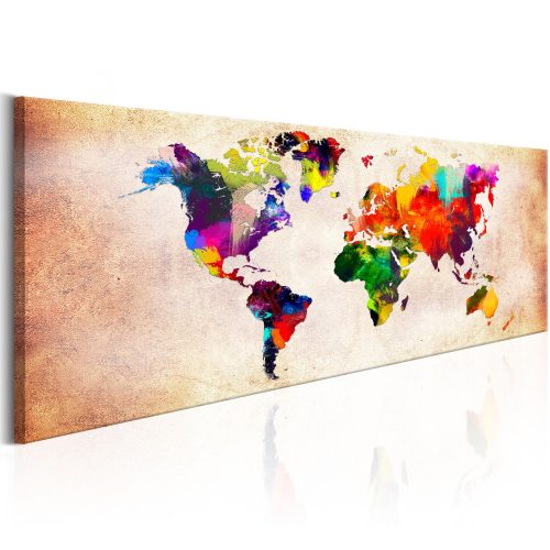 Kép - World Map: Colourful Ramble - ajandekpont.hu