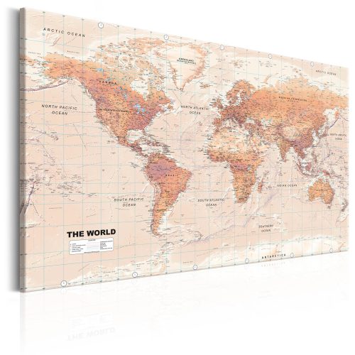 Kép - World Map: Orange World - ajandekpont.hu