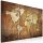 Kép - World Map: Brown Texture - ajandekpont.hu