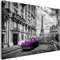 Kép - Car in Paris (1 Part) Violet Wide - ajandekpont.hu