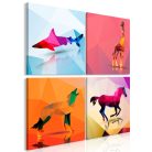 Kép - Geometric Animals (4 Parts) - ajandekpont.hu