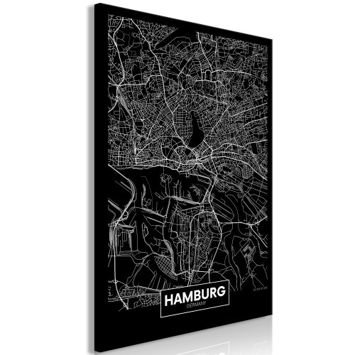 Kép - Dark Map of Hamburg (1 Part) Vertical - ajandekpont.hu
