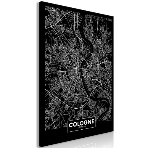 Kép - Dark Map of Cologne (1 Part) Vertical - ajandekpont.hu