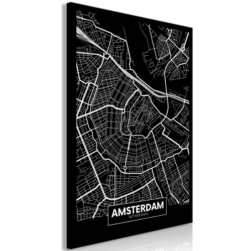 Kép - Dark Map of Amsterdam (1 Part) Vertical - ajandekpont.hu