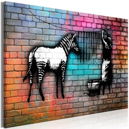 Kép - Washing Zebra - Colourful Brick (1 Part) Wide - ajandekpont.hu