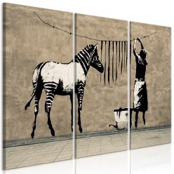 Kép - Banksy: Washing Zebra on Concrete (3 Parts) - ajandekpont.hu