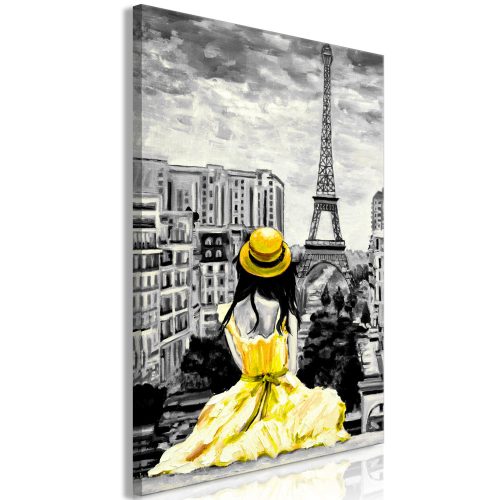 Kép - Paris Colour (1 Part) Vertical Yellow - ajandekpont.hu