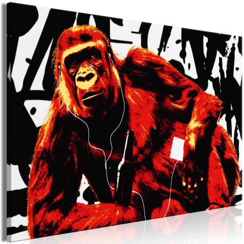Kép - Pop Art Monkey (1 Part) Narrow Red - ajandekpont.hu
