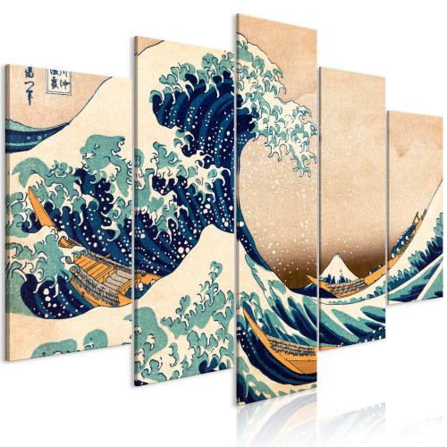 Kép - The Great Wave off Kanagawa (5 Parts) Wide - ajandekpont.hu