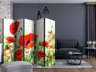 Paraván egyoldalú fotónyomtatással - Country poppies II [Room Dividers] - ajandekpont.hu