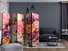 Paraván egyoldalú fotónyomtatással - Pastel roses II [Room Dividers] - ajandekpont.hu