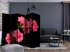 Paraván egyoldalú fotónyomtatással - Azalea in Black II [Room Dividers] - ajandekpont.hu