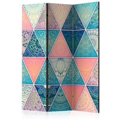 Paraván egyoldalú fotónyomtatással - Oriental Triangles [Room Dividers] - ajandekpont.hu