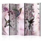 Paraván egyoldalú fotónyomtatással - Flying Hummingbirds (Pink) II [Room Dividers] - ajandekpont.hu