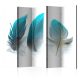 Paraván - Blue Feathers II [Room Dividers] - ajandekpont.hu