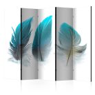 Paraván egyoldalú fotónyomtatással - Blue Feathers II [Room Dividers] - ajandekpont.hu