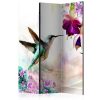 Paraván - Hummingbirds and Flowers [Room Dividers] - ajandekpont.hu