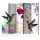 Paraván egyoldalú fotónyomtatással - Hummingbirds and Flowers II [Room Dividers] - ajandekpont.hu