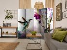 Paraván egyoldalú fotónyomtatással - Hummingbirds and Flowers II [Room Dividers] - ajandekpont.hu