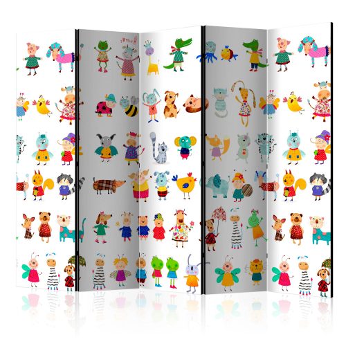 Paraván egyoldalú fotónyomtatással - Cartoon Pets II [Room Dividers] - ajandekpont.hu