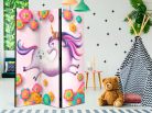 Paraván egyoldalú fotónyomtatással - Lithe Unicorn [Room Dividers] - ajandekpont.hu