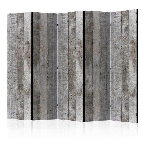 Paraván egyoldalú fotónyomtatással - Concrete Timber II [Room Dividers] - ajandekpont.hu