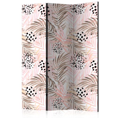 Paraván egyoldalú fotónyomtatással - Pink Palm Leaves [Room Dividers] - ajandekpont.hu