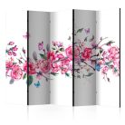 Paraván - Flowers and Butterflies II [Room Dividers] - ajandekpont.hu