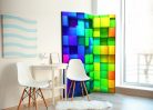 Paraván egyoldalú fotónyomtatással - Colourful Cubes [Room Dividers] - ajandekpont.hu