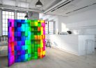 Paraván egyoldalú fotónyomtatással - Colourful Cubes II [Room Dividers] - ajandekpont.hu