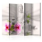 Paraván egyoldalú fotónyomtatással - Buddha and Orchids II [Room Dividers] - ajandekpont.hu