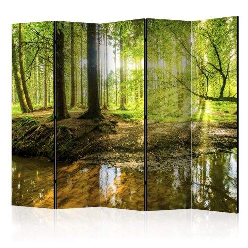 Paraván egyoldalú fotónyomtatással - Forest Lake II [Room Dividers] - ajandekpont.hu