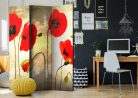 Paraván egyoldalú fotónyomtatással - Golden Field of Poppies [Room Dividers] - ajandekpont.hu