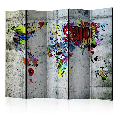 Paraván - Graffiti World [Room Dividers] - ajandekpont.hu